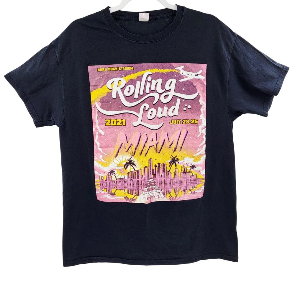 Rolling Loud 2021 Miami Hip-Hop Music Festival DMX Tribute Rap T-Shirt Size M